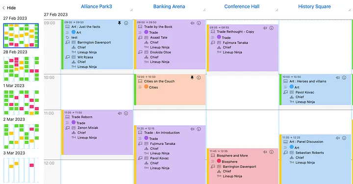 Lineup Ninja — February 2024 Release Notes: The New & Improved Agenda Planner